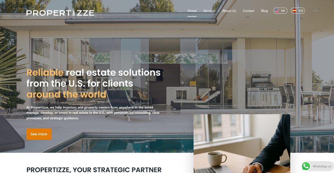 Propertizze — a WordPress site delivered by OpenB Web